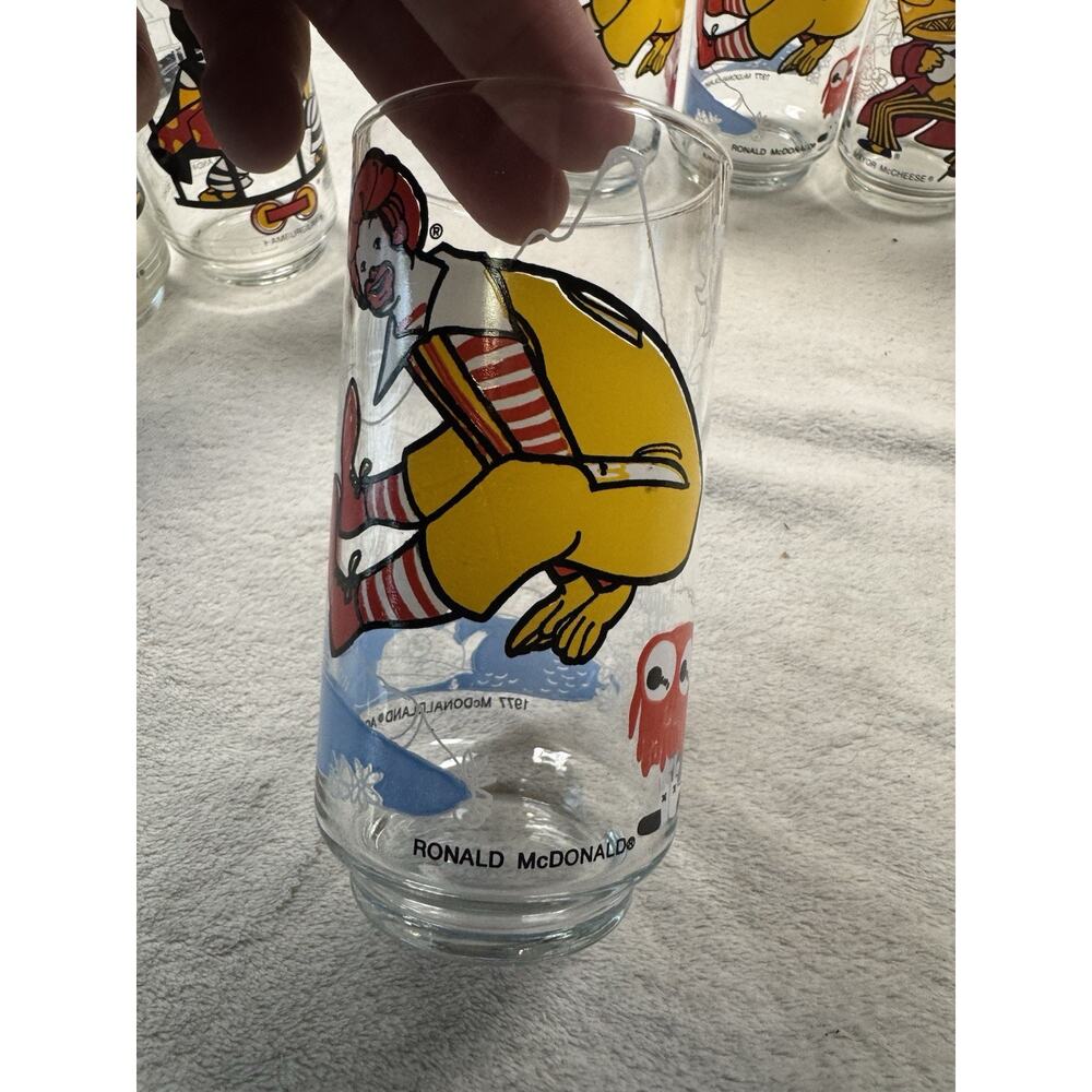 Vintage 1977 McDonaldland Action Series Glasses Lot of 10 McDonalds Characters - Picture 6 of 7